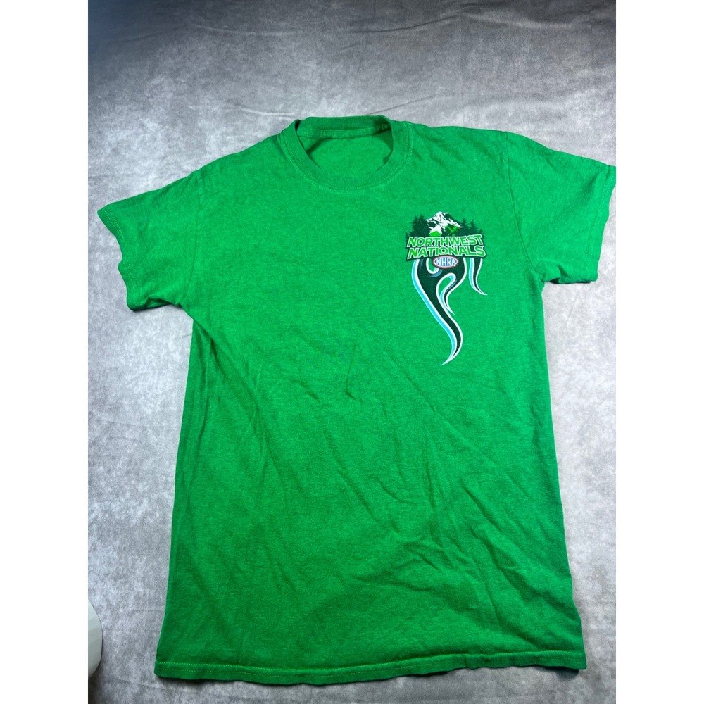 NHRA T-Shirt Mens Small Green 2015 Northwest Nationals Seattle Racing Graphic